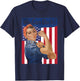We Can Do It Rosie The Riveter Feminist USA Flag Rosey Rosy T-Shirt - T-Shirt | Navy