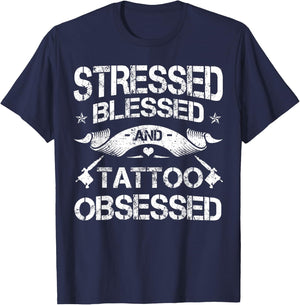 Tattoo Artist Tattooist Tattooing Symbolic Pigment Tattooed T-Shirt - T-Shirt | Navy