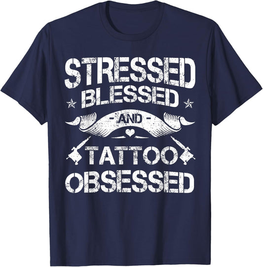 Tattoo Artist Tattooist Tattooing Symbolic Pigment Tattooed T-Shirt - T-Shirt | Navy