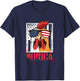 Merica Sunglasses Cock Funny Rooster Murica T-Shirt - T-Shirt | Navy