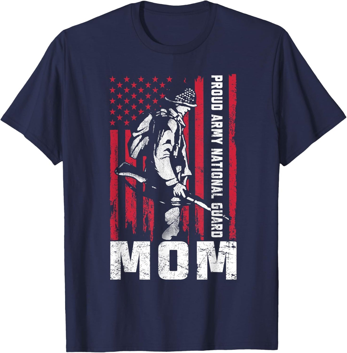 USA Proud Army National Guard Mom T-Shirt - T-Shirt | Navy