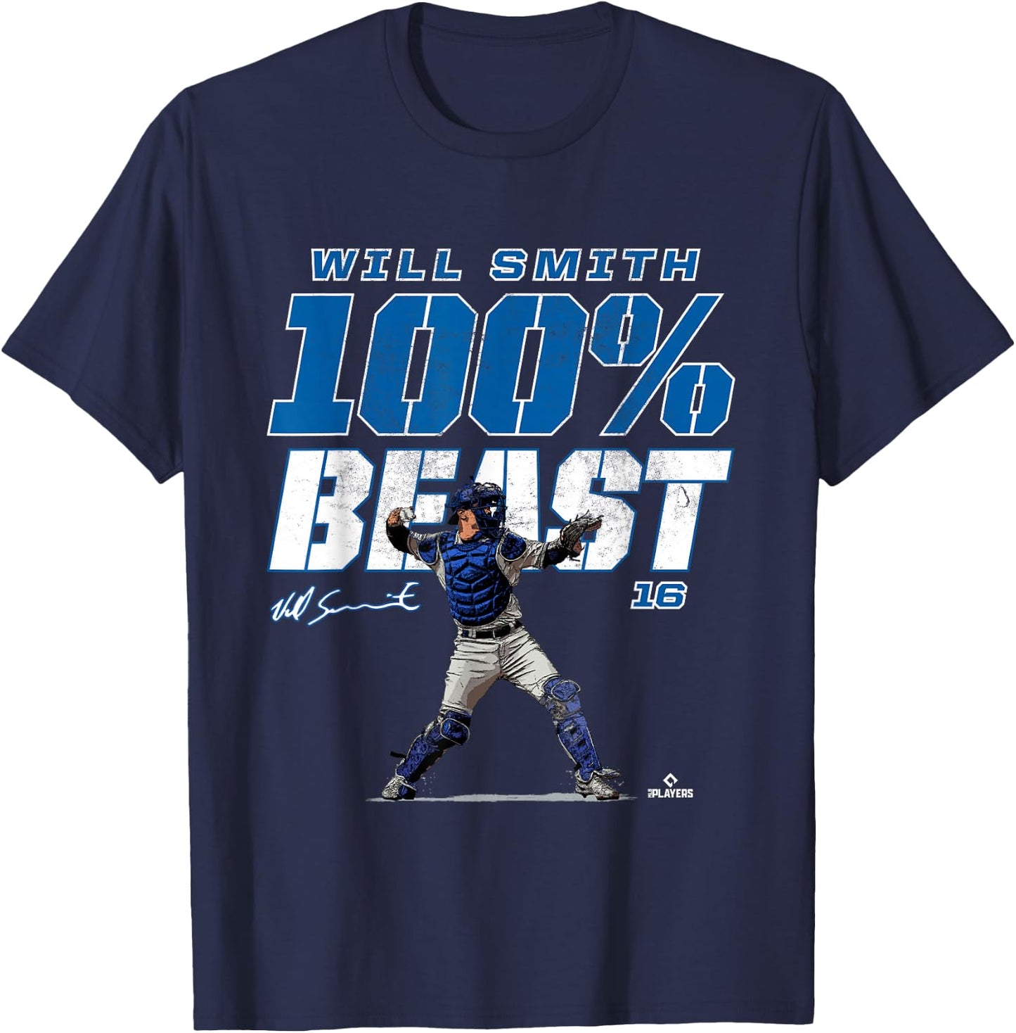 100% Beast Will Smith Los Angeles MLBPA T-Shirt - T-Shirt | Navy