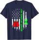 Lung Transplant Survivor Warrior Organ Recipient USA Flag T-Shirt - T-Shirt | Navy