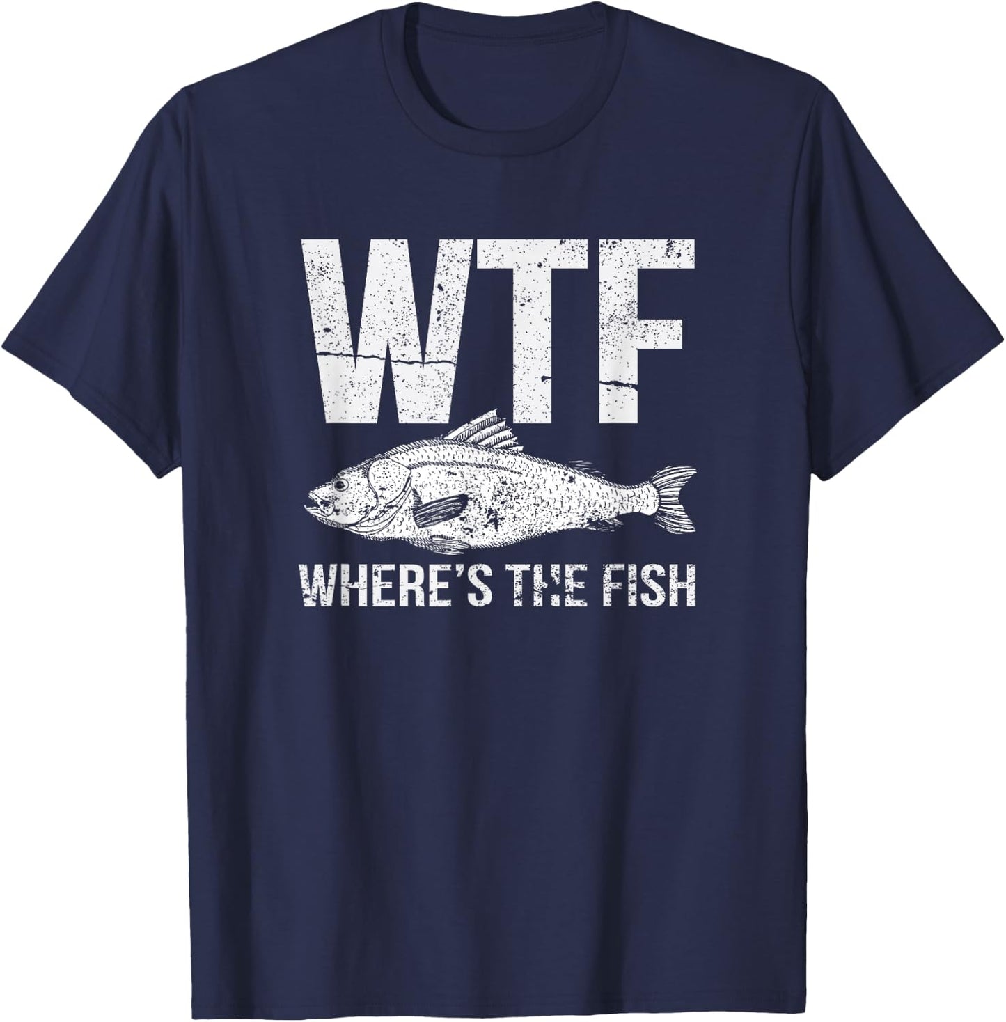 WTF Where's The Fish T-Shirt - T-Shirt | Navy