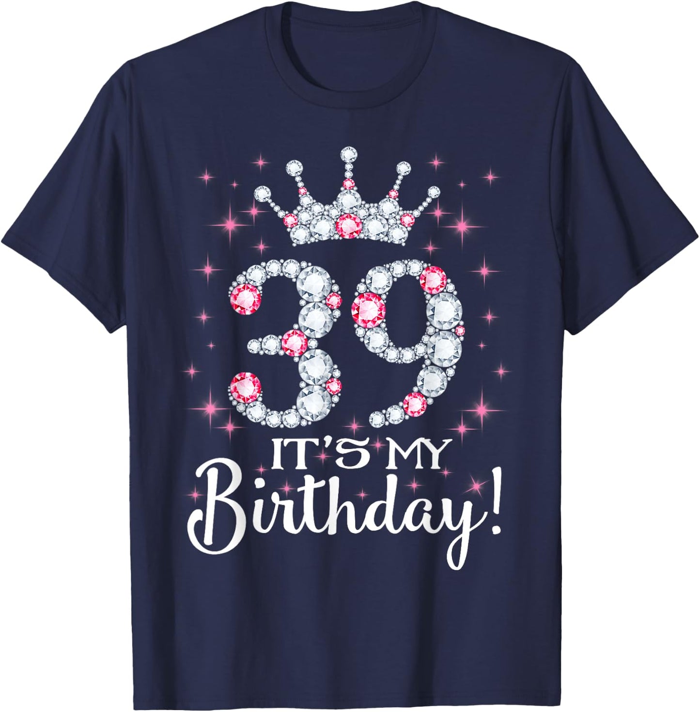 39 It's My Birthday 1982 39Th Birthday Gift T-Shirt - T-Shirt | Navy