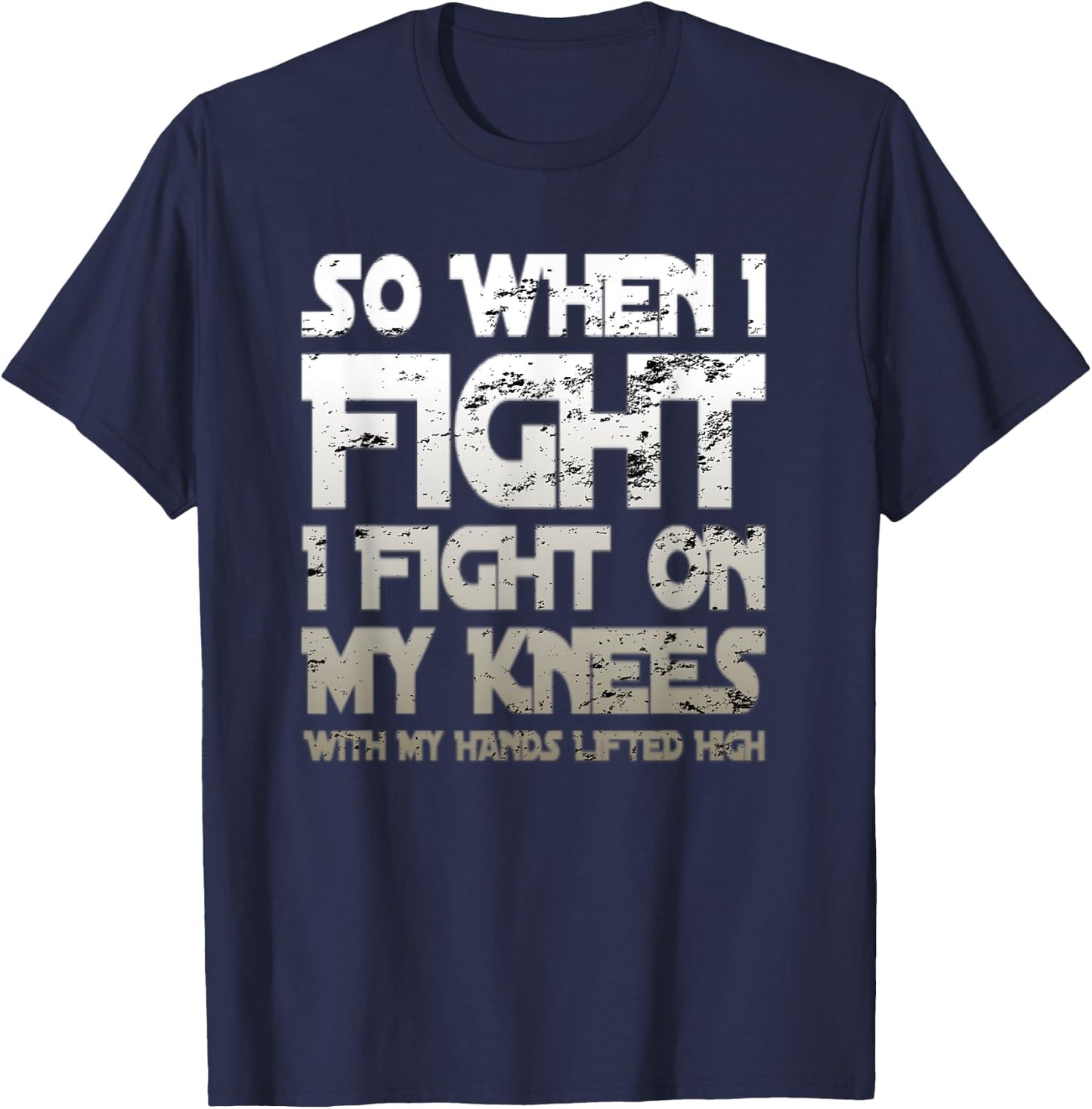 Battle Belongs To The Lord Christian Inspirational Faith T-Shirt - T-Shirt | Navy