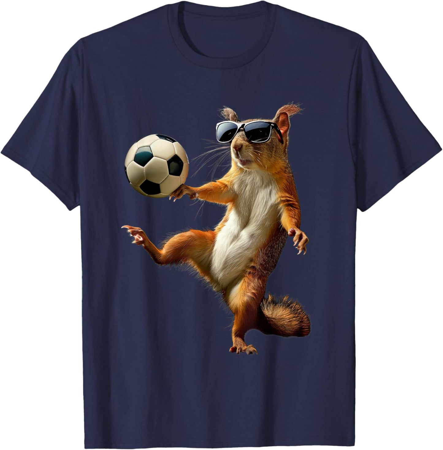 Squirrel Football T-Shirt - T-Shirt | Navy