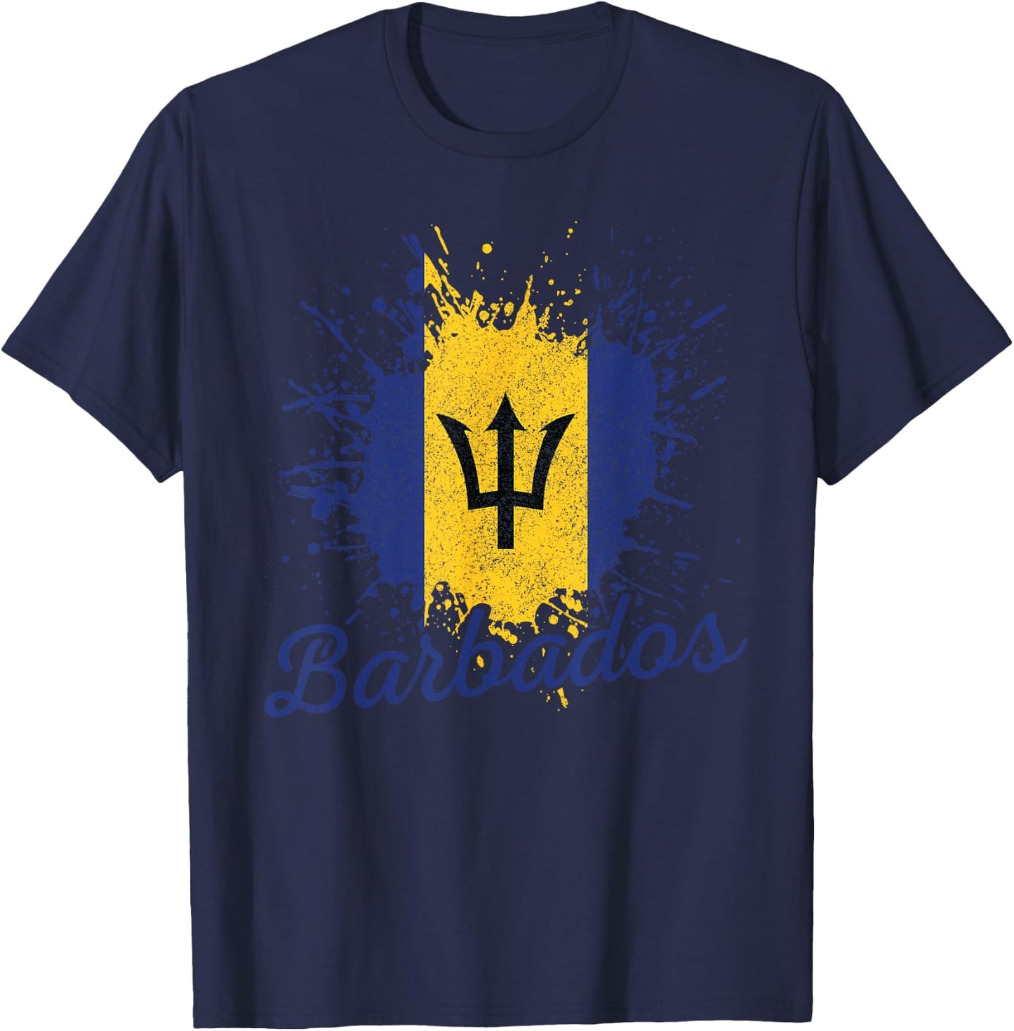 Barbados Flag Barbadian Bajan Pride Gift T-Shirt - T-Shirt | Navy