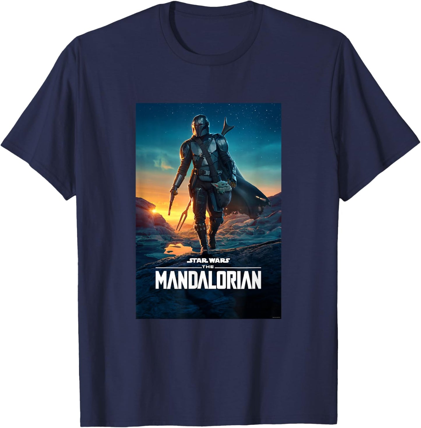 Star Wars The Mandalorian Season 2 Poster T-Shirt - T-Shirt | Navy