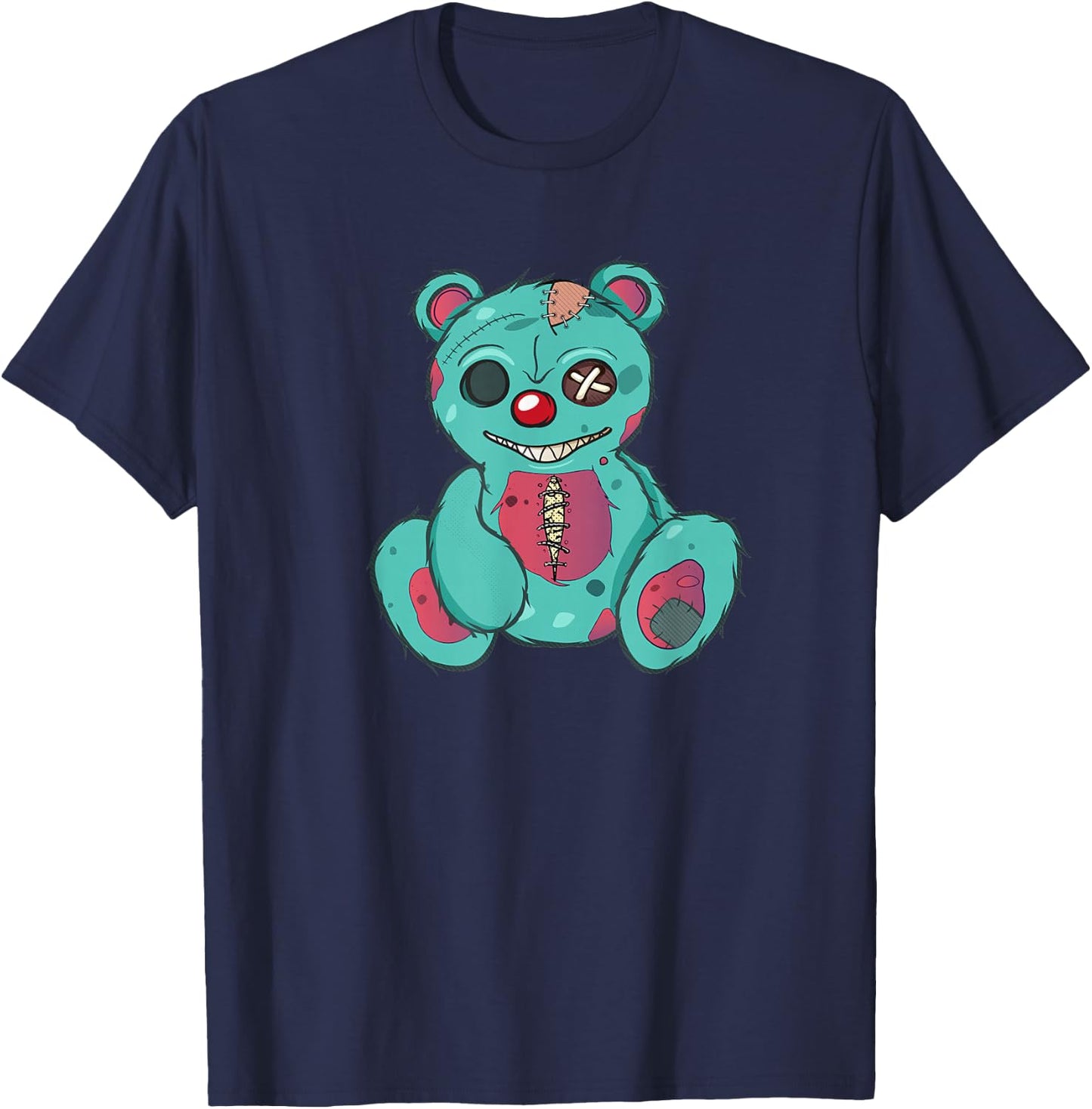 Evil Scary Teddy Bear T-Shirt - T-Shirt | Navy