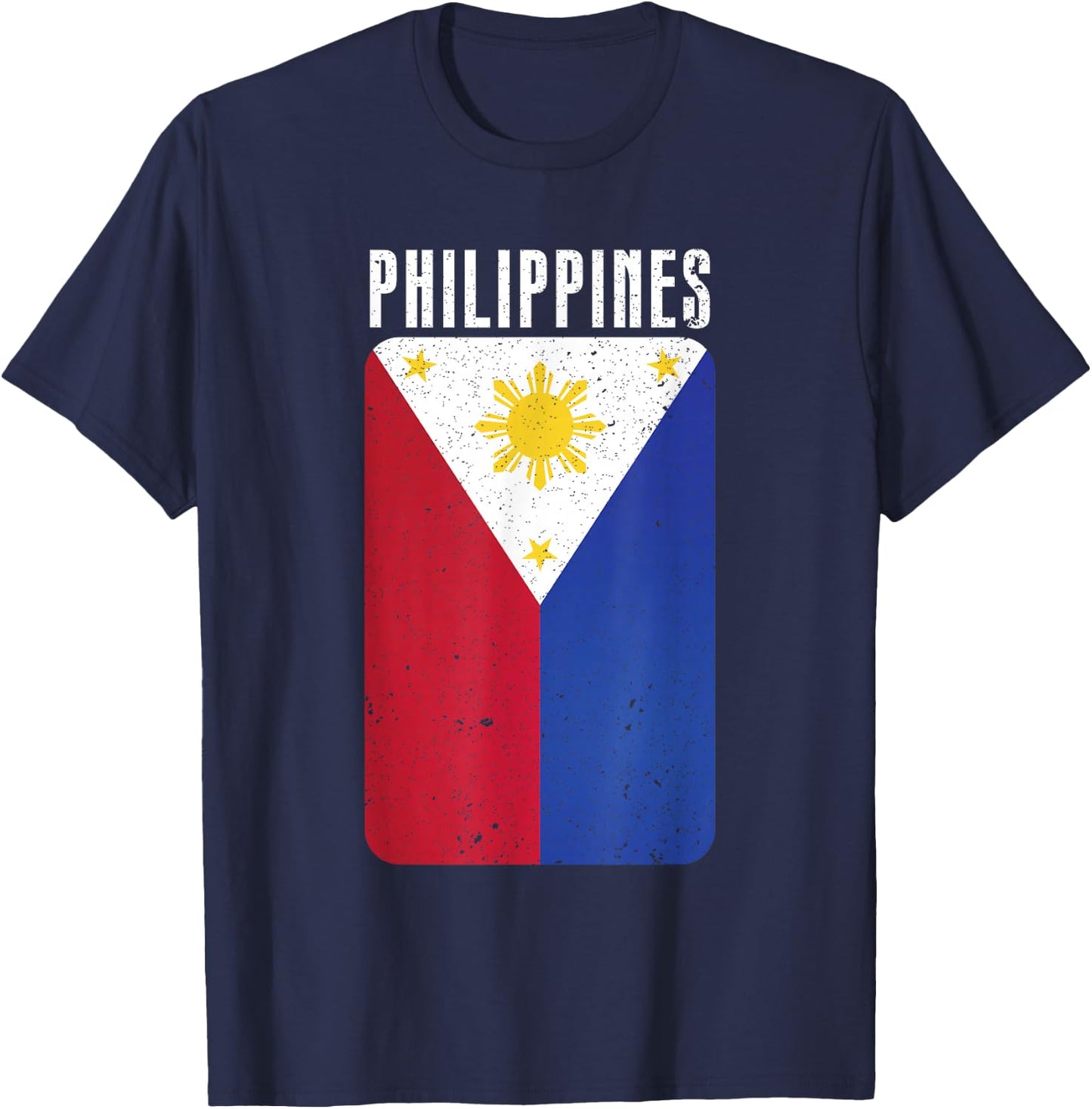 Philippine Flag Manila Asia Philippines T-Shirt - T-Shirt | Navy