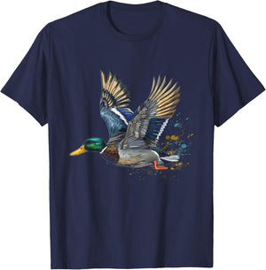 Duck Hunting Waterfowl Mallard Duck Hunter T-Shirt - T-Shirt | Navy
