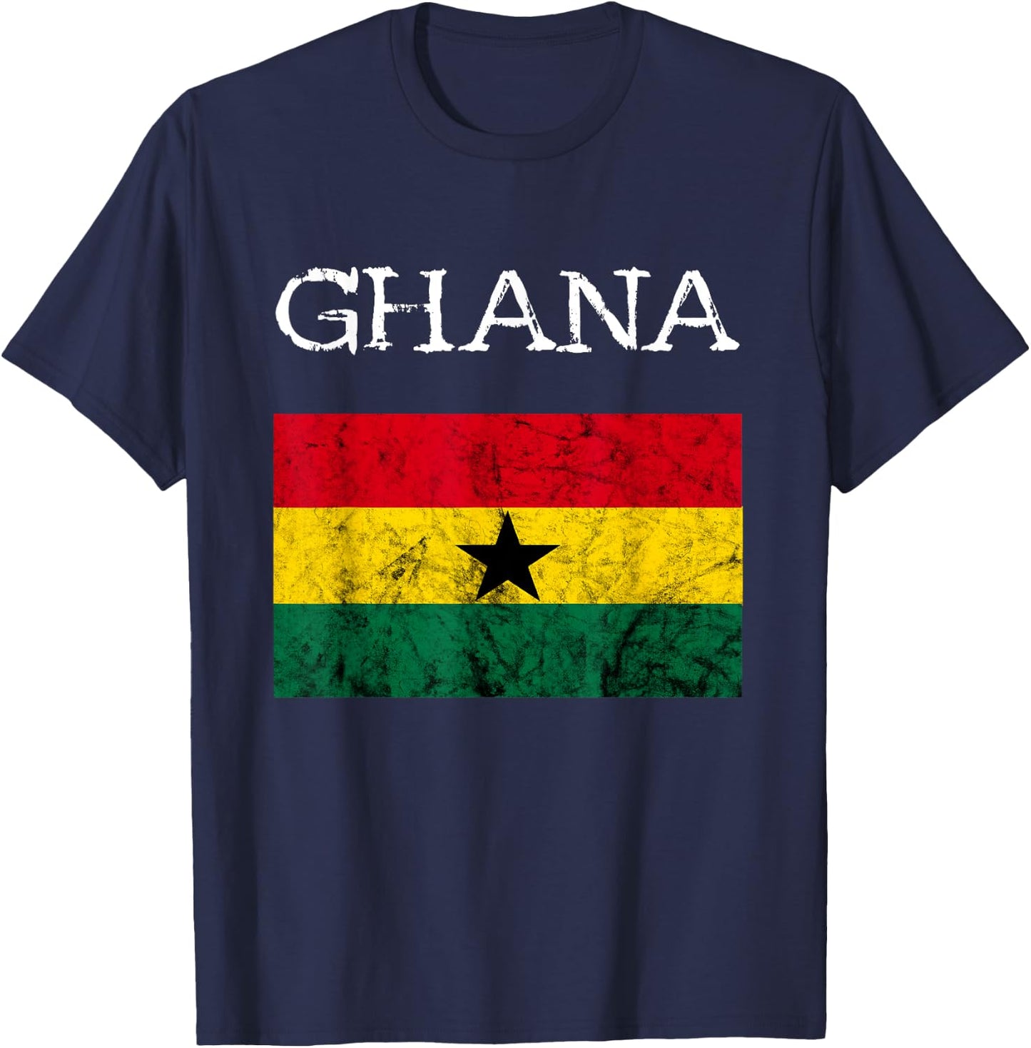 Ghana Flag Ghanaian Flag African Ghanaian Roots T-Shirt - T-Shirt | Navy