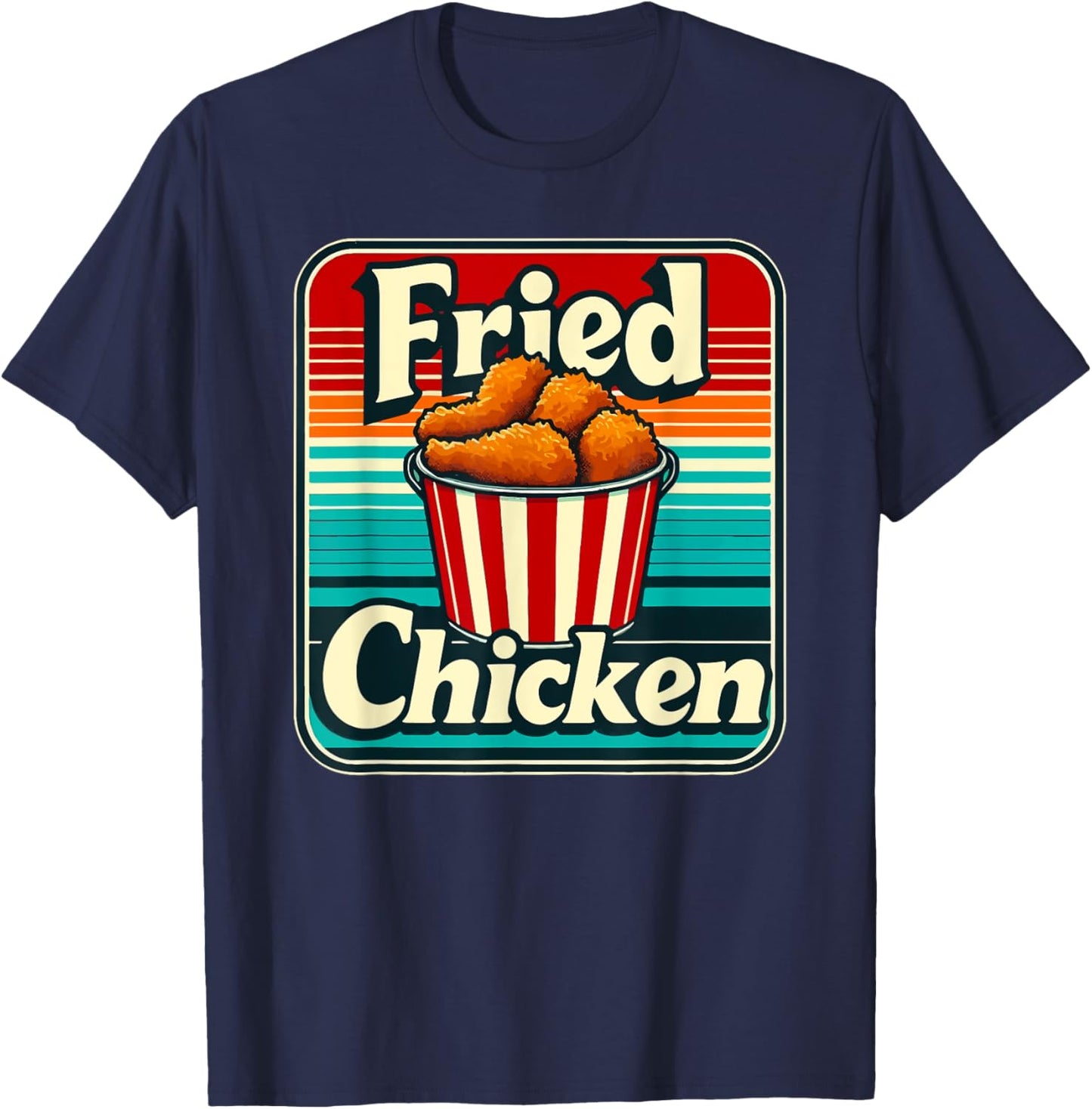 Vintage Fried Chicken T-Shirt - T-Shirt | Navy