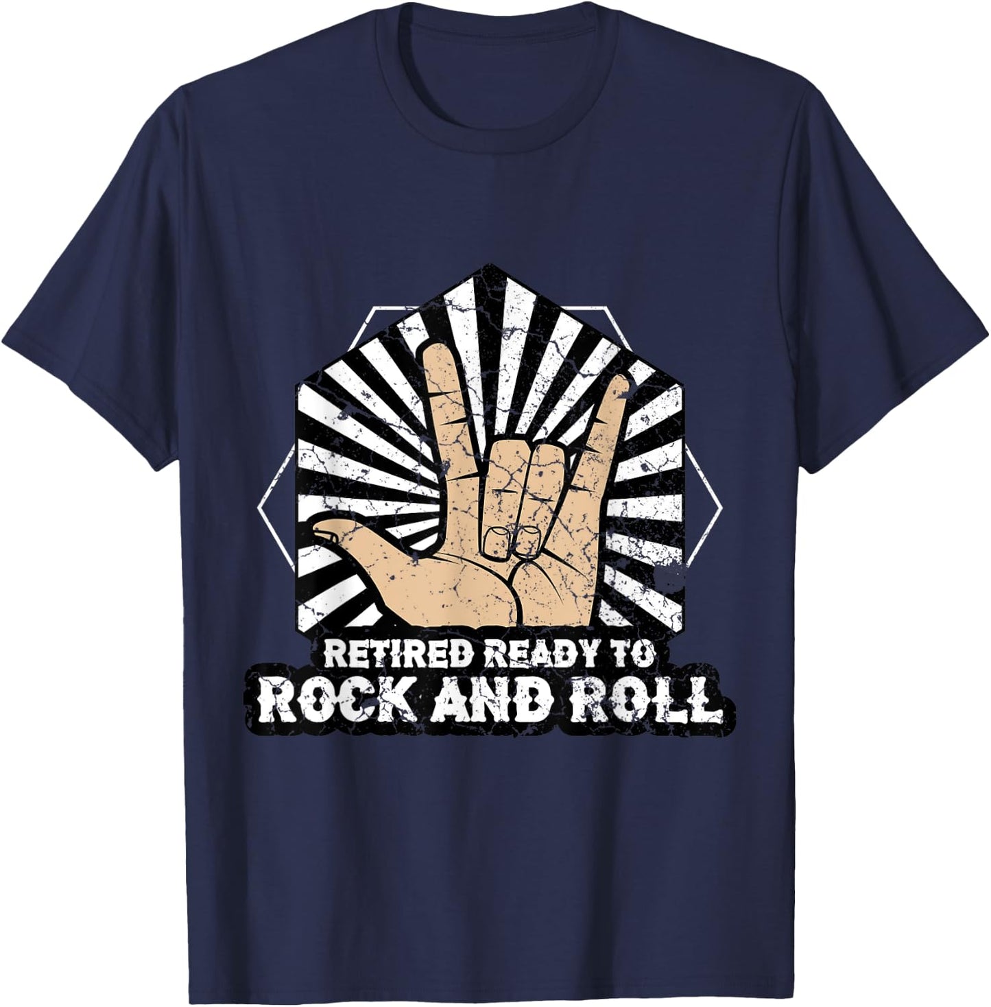Retired Ready To Rock and Roll T-Shirt - T-Shirt | Navy