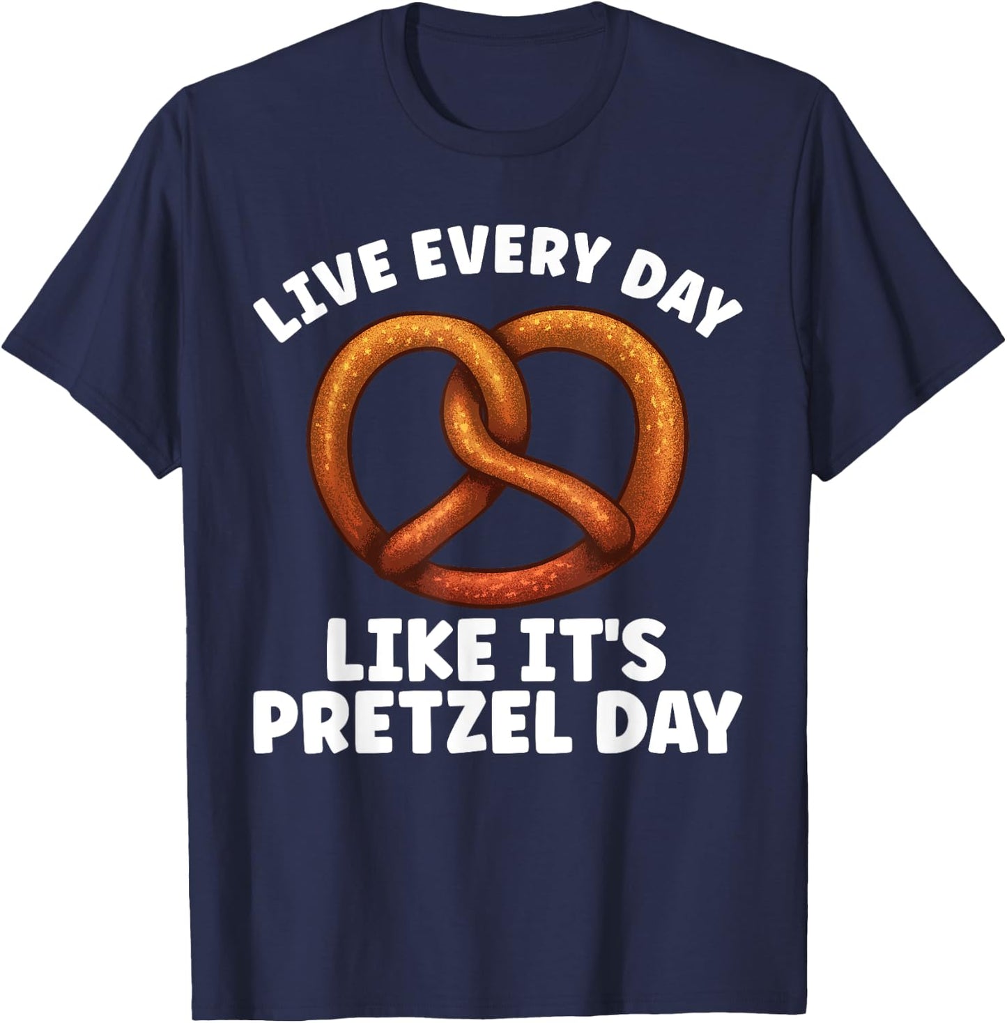 Funny Pretzel Art Women Kids Hard Soft Pretzel Lover T-Shirt - T-Shirt | Navy