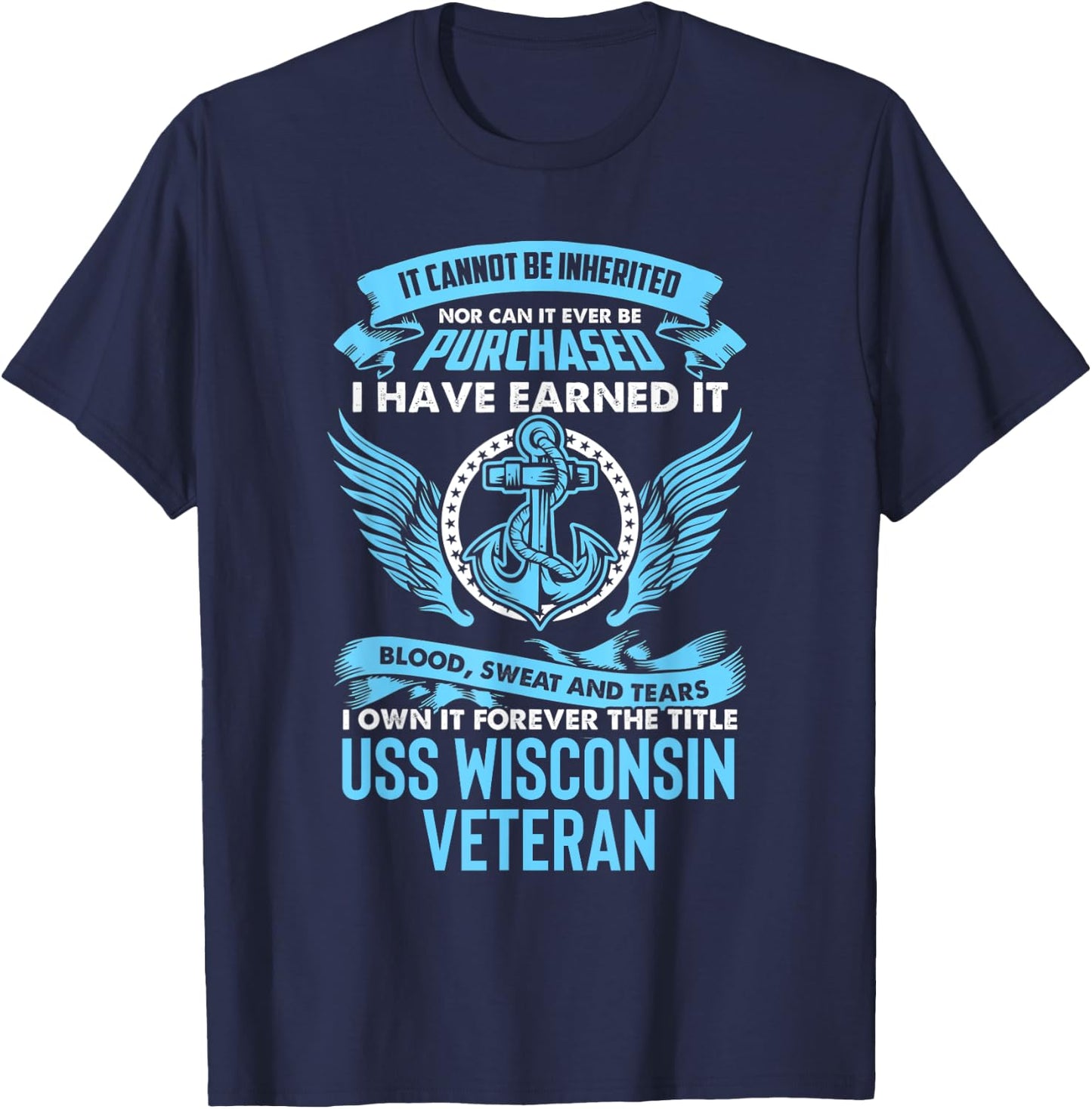 USS Wisconsin BB-64 Battleship T-Shirt - T-Shirt | Navy