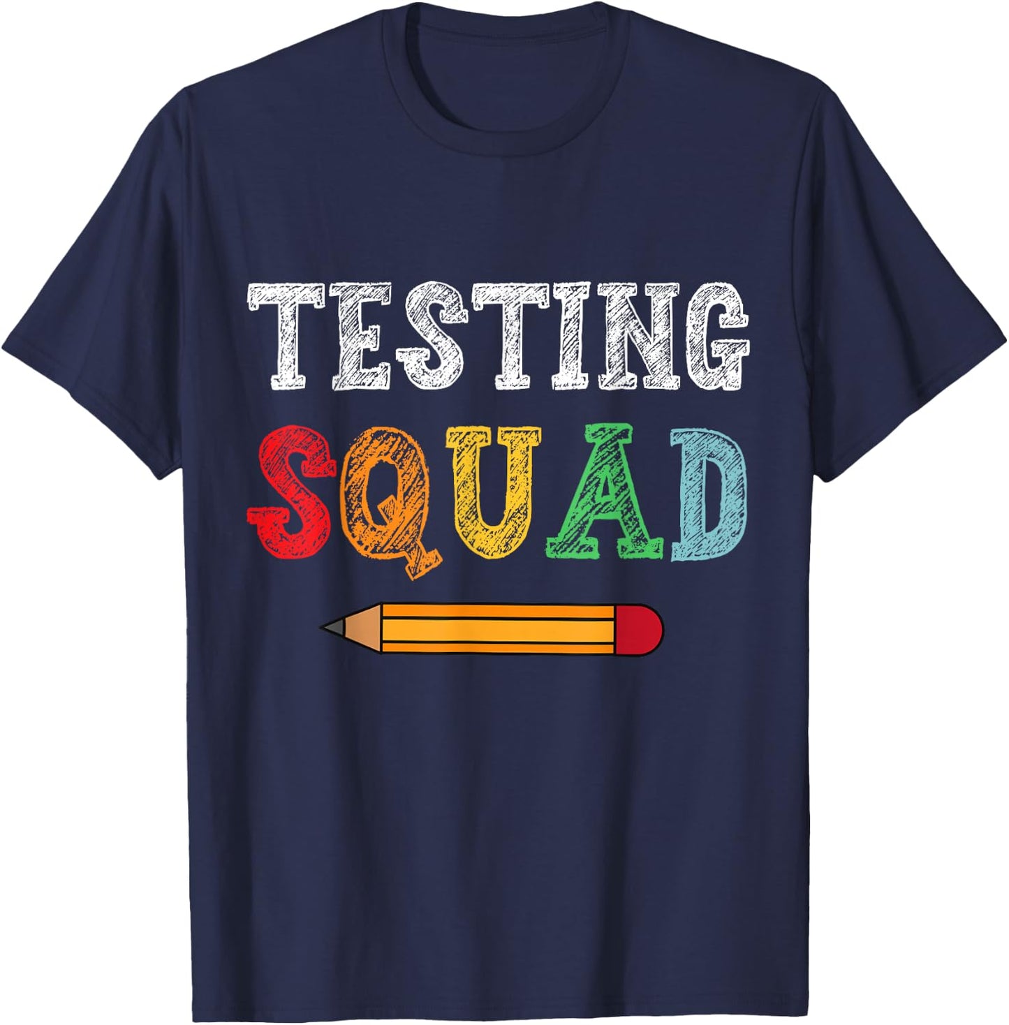 Testing Squad Costume Test Day Teacher Student Funny School T-Shirt - T-Shirt | Navy