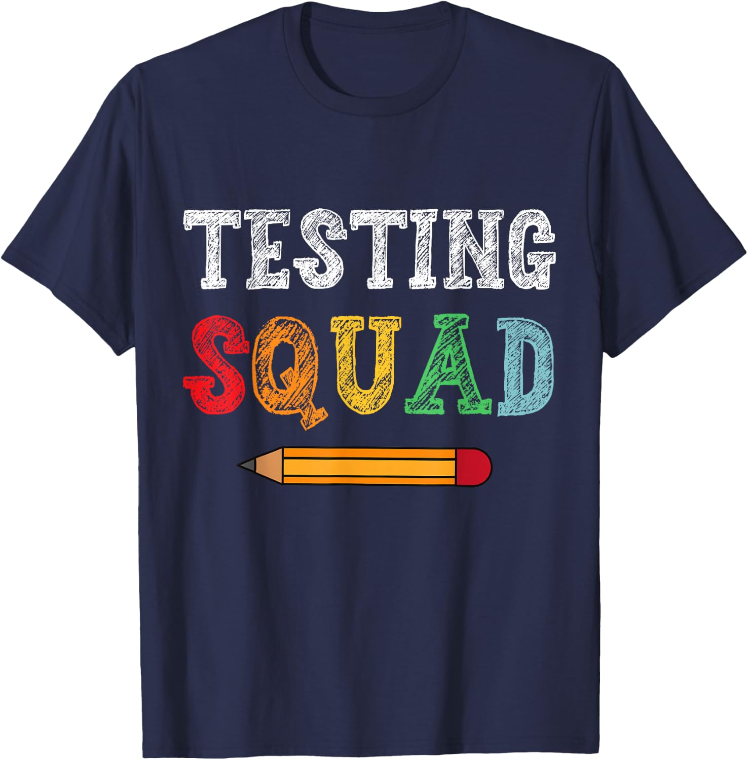 Testing Squad Costume Test Day Teacher Student Funny School T-Shirt - T-Shirt | Navy