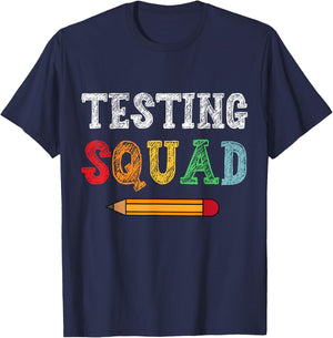 Testing Squad Costume Test Day Teacher Student Funny School T-Shirt - T-Shirt | Navy
