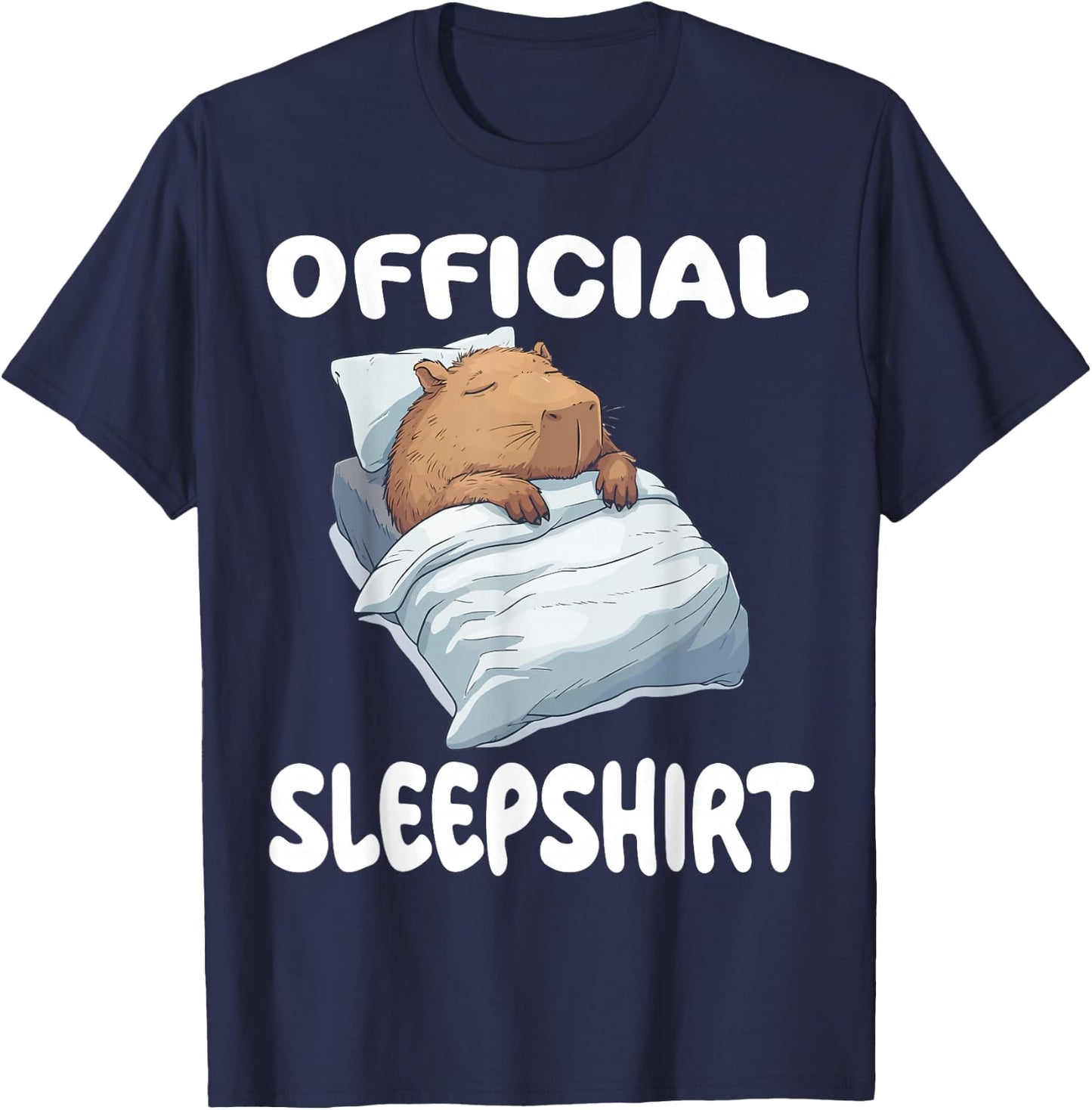 Capybara Official Sleepshirt Pajamas Nightgown T-Shirt - T-Shirt | Navy