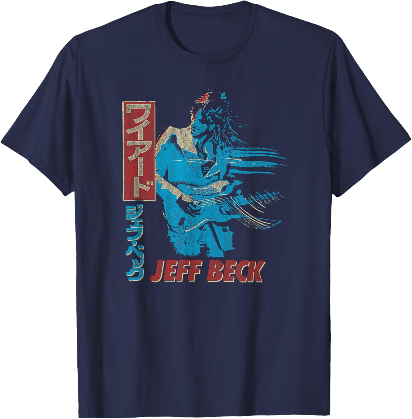 Jeff Beck - Blue Wind Japan T-Shirt - T-Shirt | Navy
