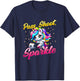 Pass Shoot Sparkle Soccer Player Unicorn Women Girls T-Shirt - T-Shirt | Navy