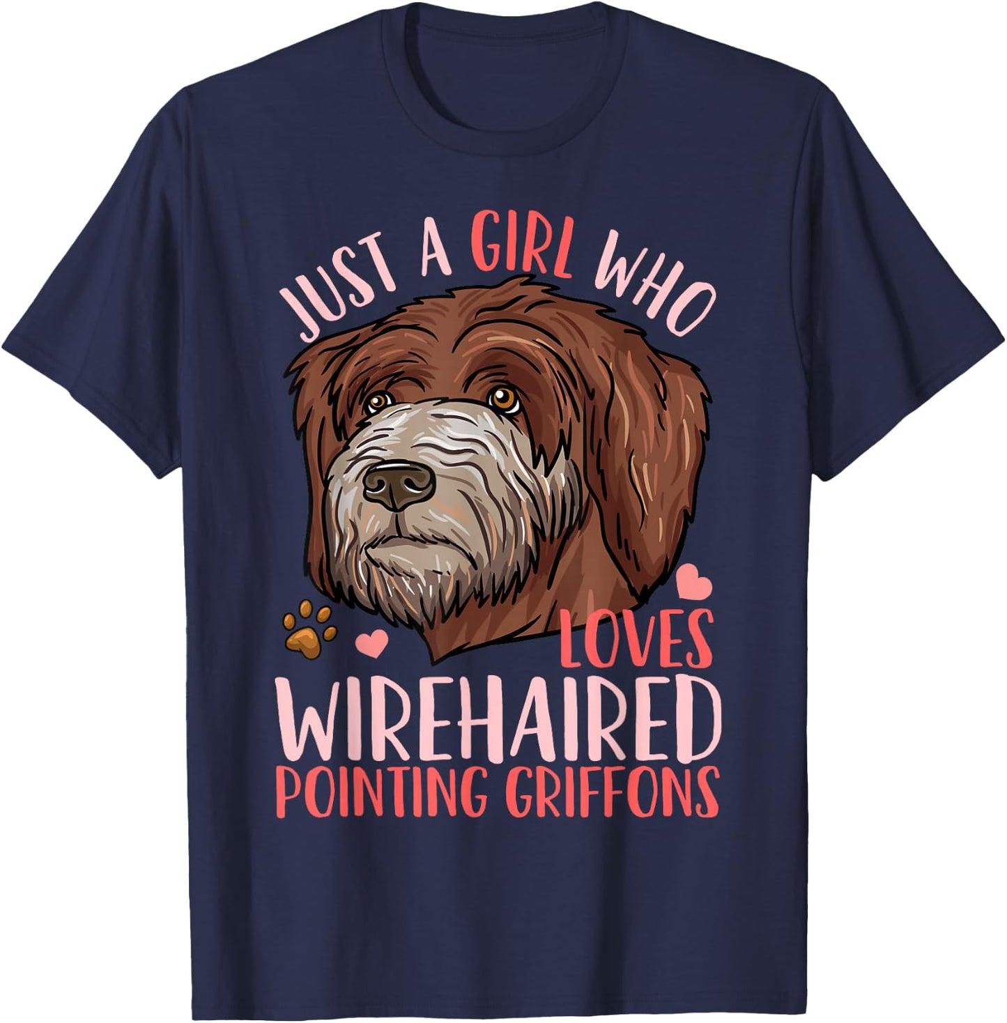Wirehaired Pointing Griffon T-Shirt - T-Shirt | Navy