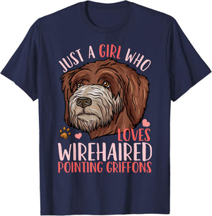 Wirehaired Pointing Griffon T-Shirt - T-Shirt | Navy