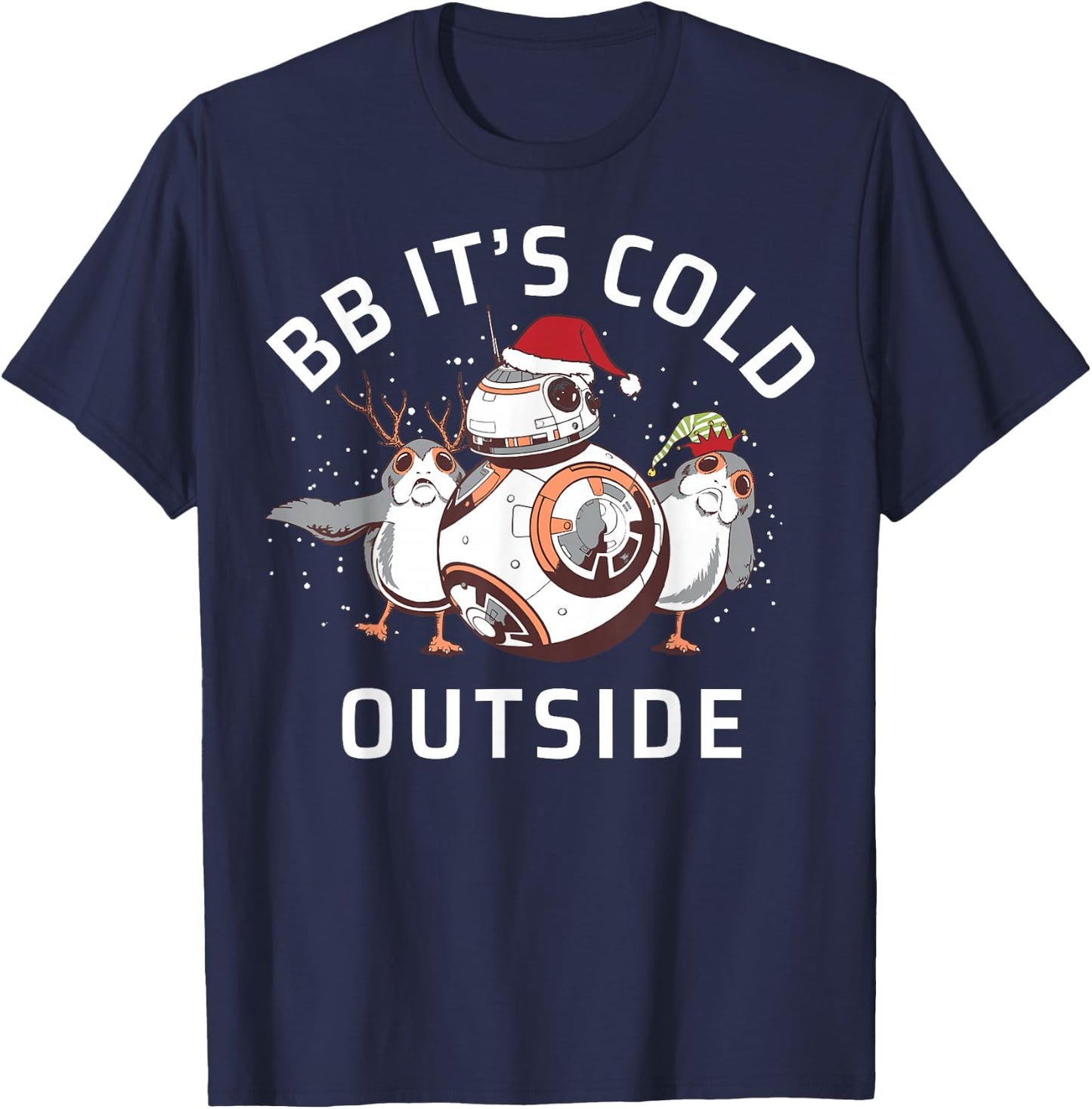 Star Wars Christmas BB It's Cold Outside T-Shirt - T-Shirt | Navy