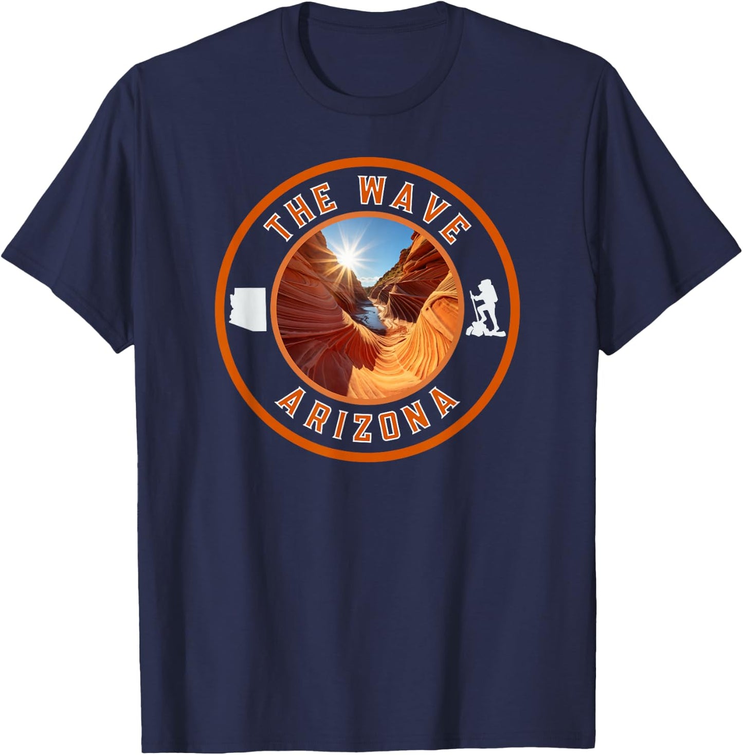 The Wave Sandstone Hike Arizona T-Shirt - T-Shirt | Navy