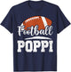 Football Poppi Football Player Game Day Father's Day T-Shirt - T-Shirt | Navy