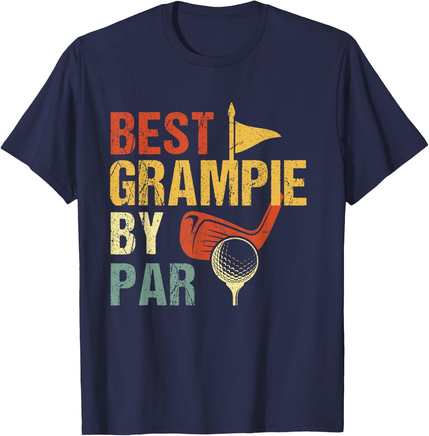 Best Grampie By Par Golf Shirt Father's Day T-Shirt - T-Shirt | Navy