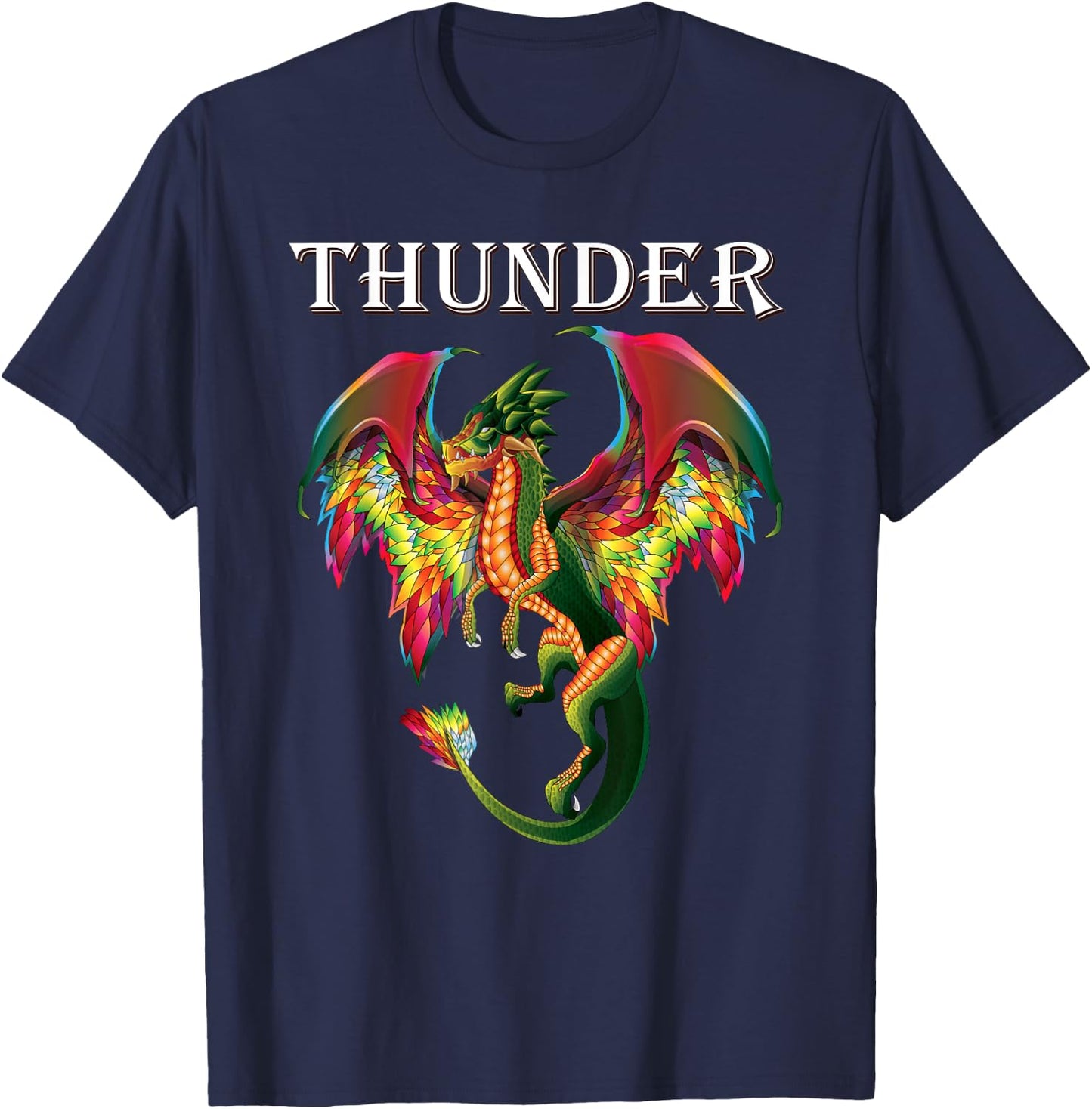 Imagine You Are A Thunder Dragon Breathing Fire With Wings T-Shirt - T-Shirt | Navy