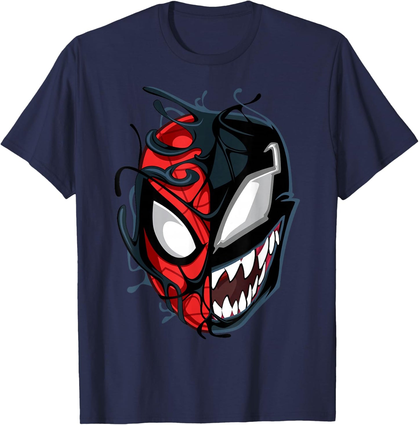 Marvel Spider-Man Maximum Venom Spider-Man Big Face T-Shirt - T-Shirt | Navy