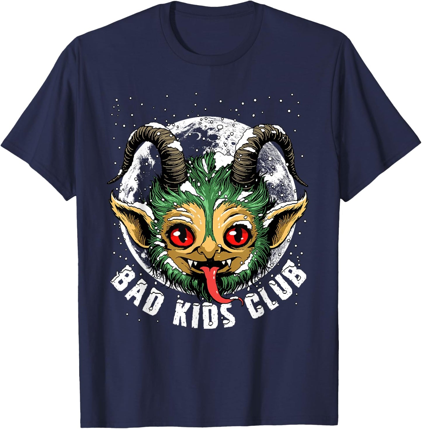 Krampus Shirt Bad Kids Club Germanic Christmas Demon Horror T-Shirt - T-Shirt | Navy