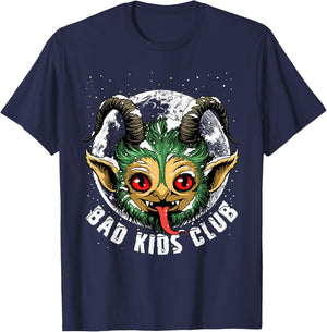 Krampus Shirt Bad Kids Club Germanic Christmas Demon Horror T-Shirt - T-Shirt | Navy