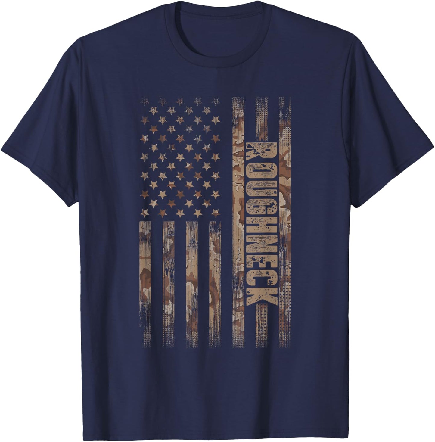 Roughneck American Flag Oilfield T-Shirt - T-Shirt | Navy