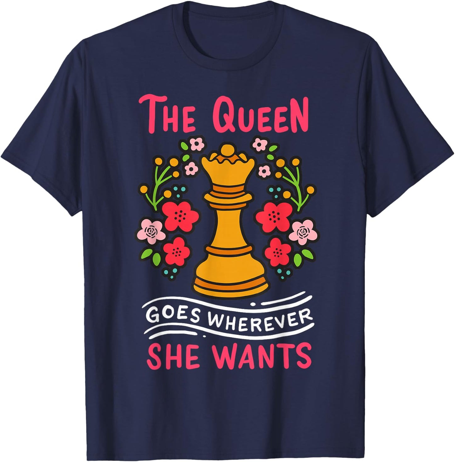 Chess Chessmen Chessboxing Queen Chess Player Gift Small T-Shirt - T-Shirt | Navy
