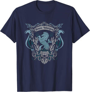 Game Of Thrones Iconic House Velaryon Old True Brave Logo T-Shirt - T-Shirt | Navy