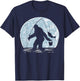 Bigfoot Sasquatch Fishing Moon Funny Fisherman Angler Gift T-Shirt - T-Shirt | Navy