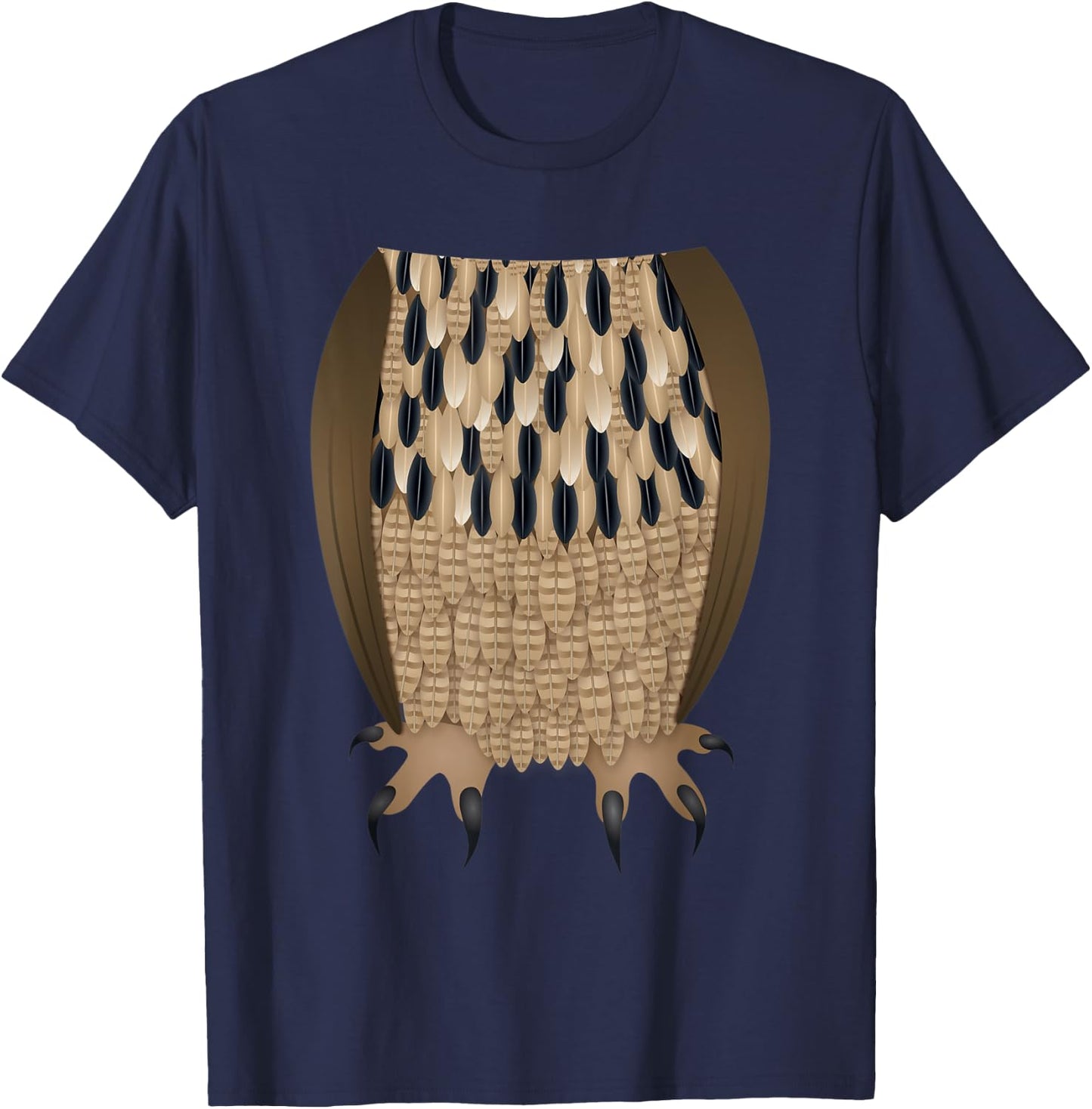 Funny Owl Easy Headless Halloween Costume Bird Outfit T-Shirt - T-Shirt | Navy