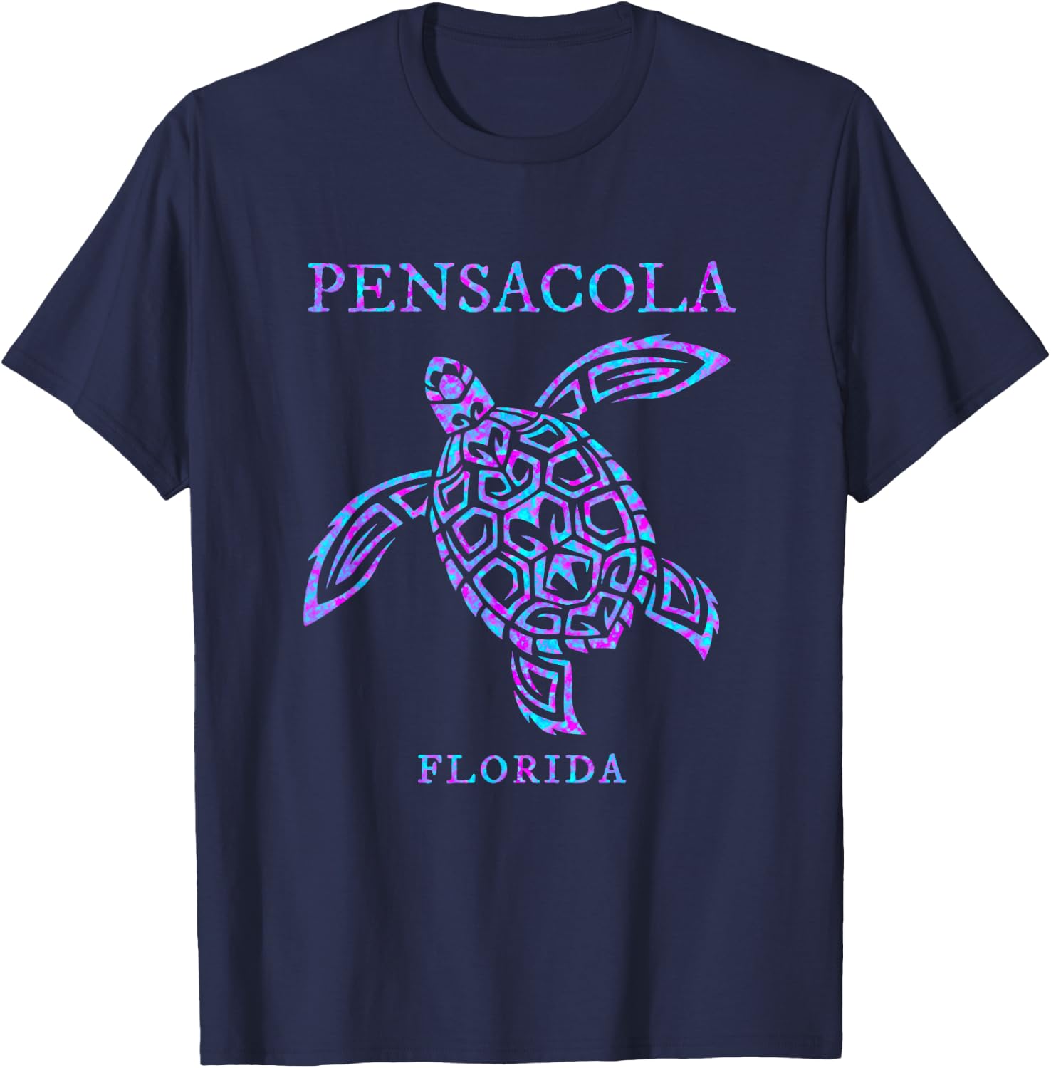 Pensacola Florida Sea Turtle Vacation Souvenir Boys Girls T-Shirt - T-Shirt | Navy