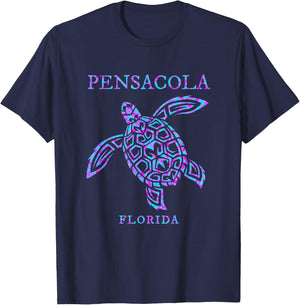 Pensacola Florida Sea Turtle Vacation Souvenir Boys Girls T-Shirt - T-Shirt | Navy