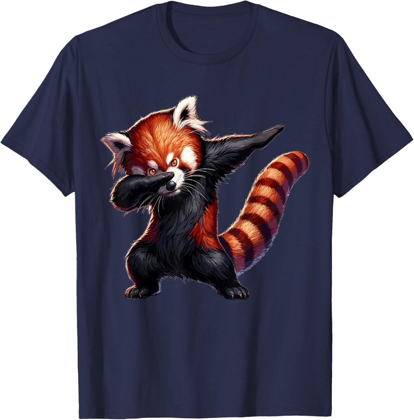 Red Panda Dabbing Panda Lovers T-Shirt - T-Shirt | Navy
