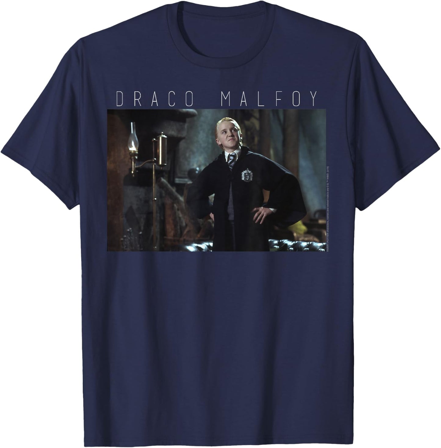 Harry Potter Draco Malfoy Text Portrait T-Shirt - T-Shirt | Navy