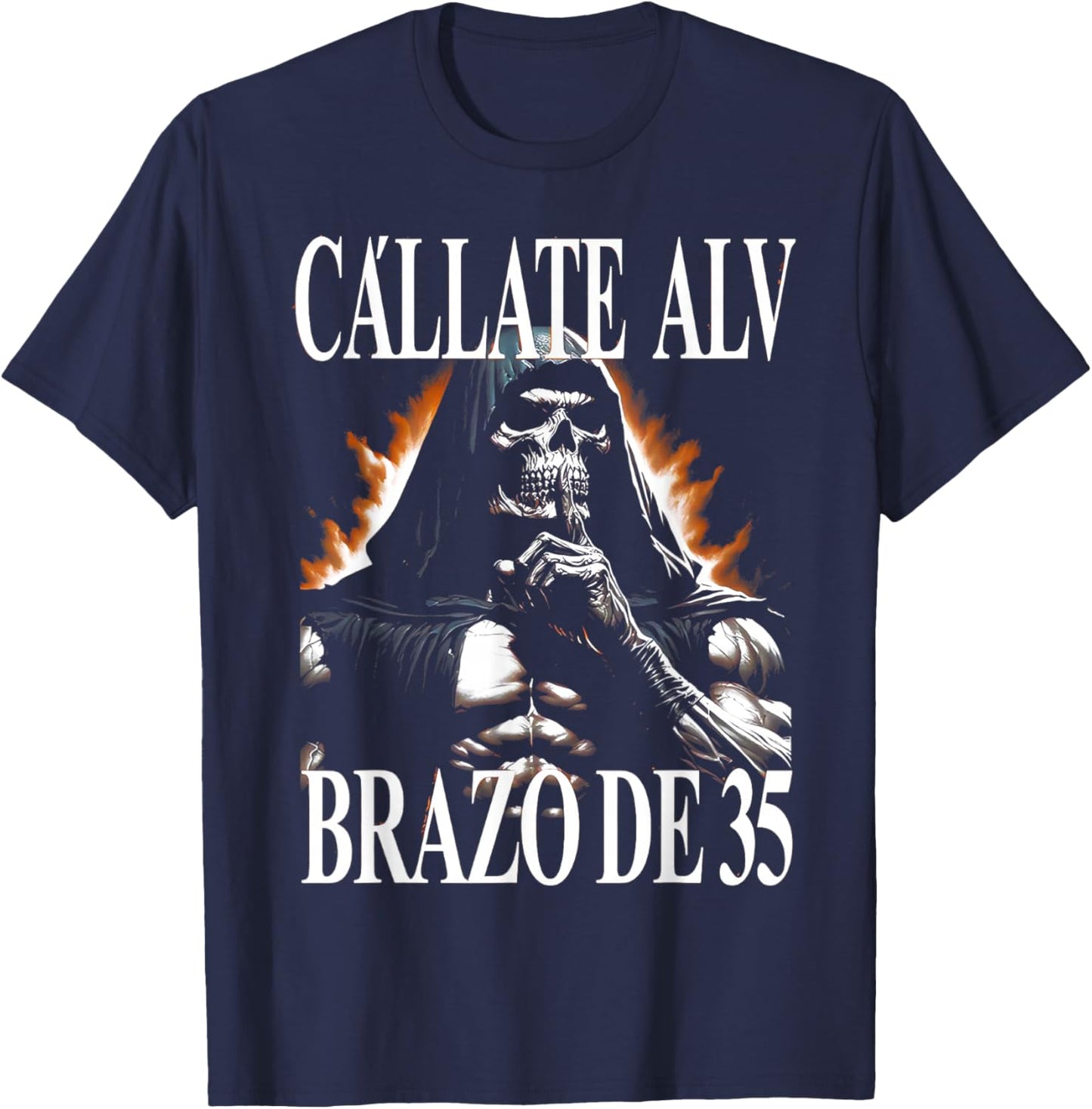 Calacas Chidas Gym Funny Mexican Skeleton Latinx Humor Meme T-Shirt - T-Shirt | Navy