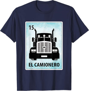 El Camionero Mexican Trucker Cards T-Shirt - T-Shirt | Navy
