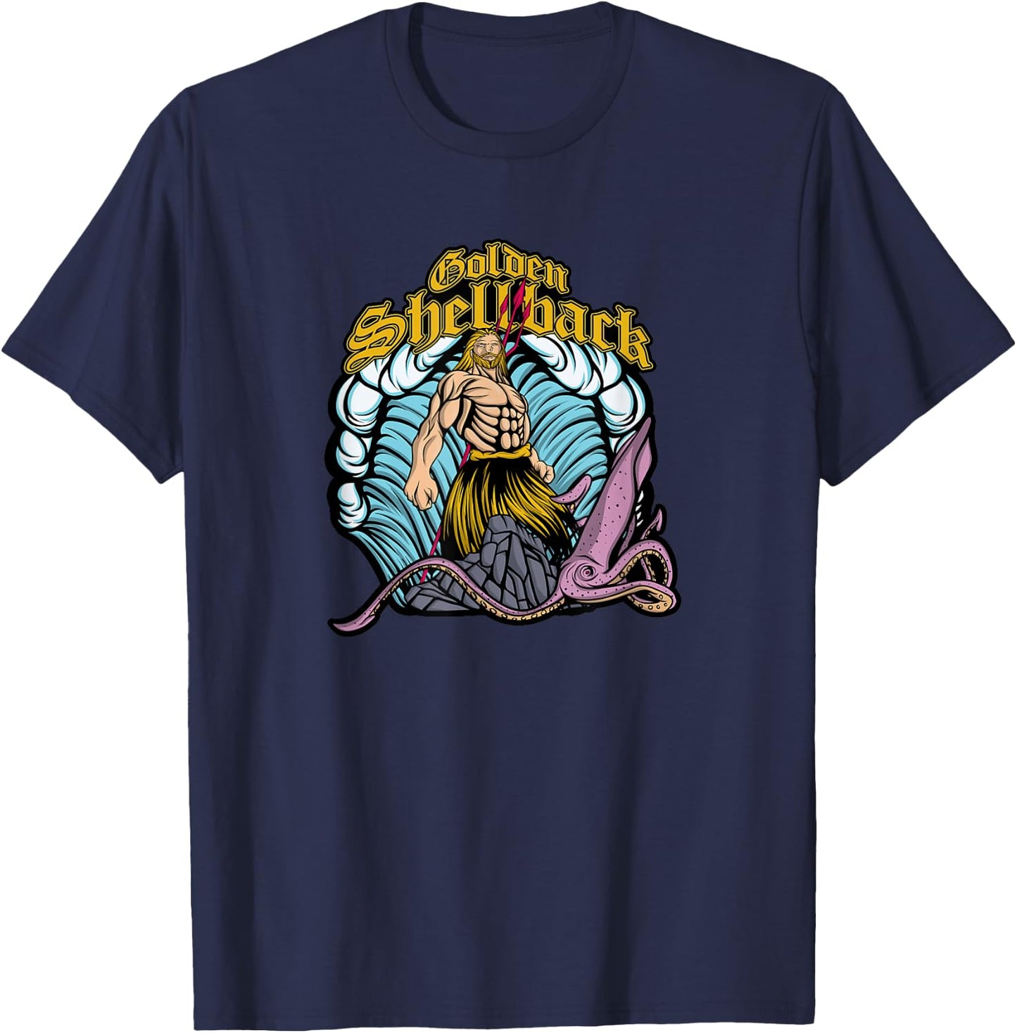 Golden Shellback T-Shirt - T-Shirt | Navy