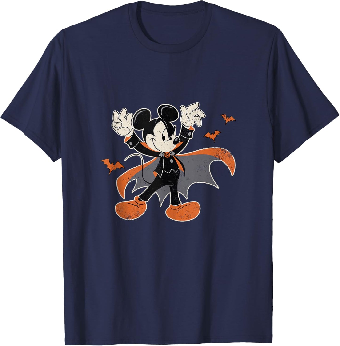 Disney Mickey Mouse Spooky Dracula Costume Halloween T-Shirt - T-Shirt | Navy